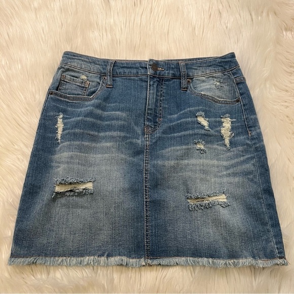 Mossimo Supply Co. Mini Cut Off Denim Skirt - Picture 2 of 9